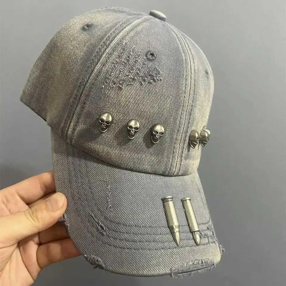 Japanese Brand Bullet Head Metal Skull Cap Size ONE SIZE - 4 Thumbnail