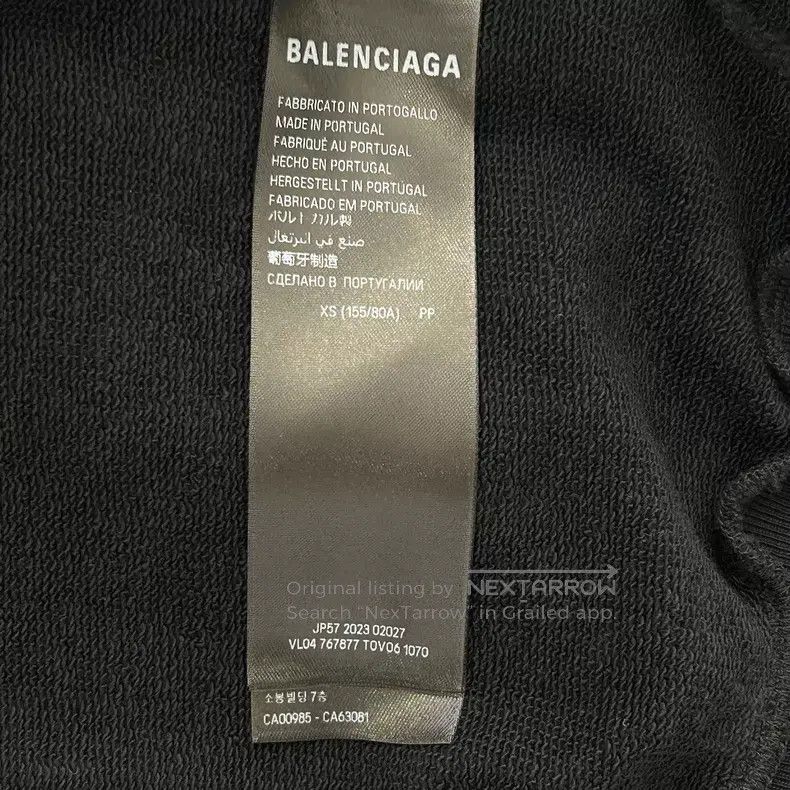 Balenciaga Balenciaga Front and Back Logo Printed Printed Hoodie Size US XS / EU 42 / 0 - 4 Thumbnail