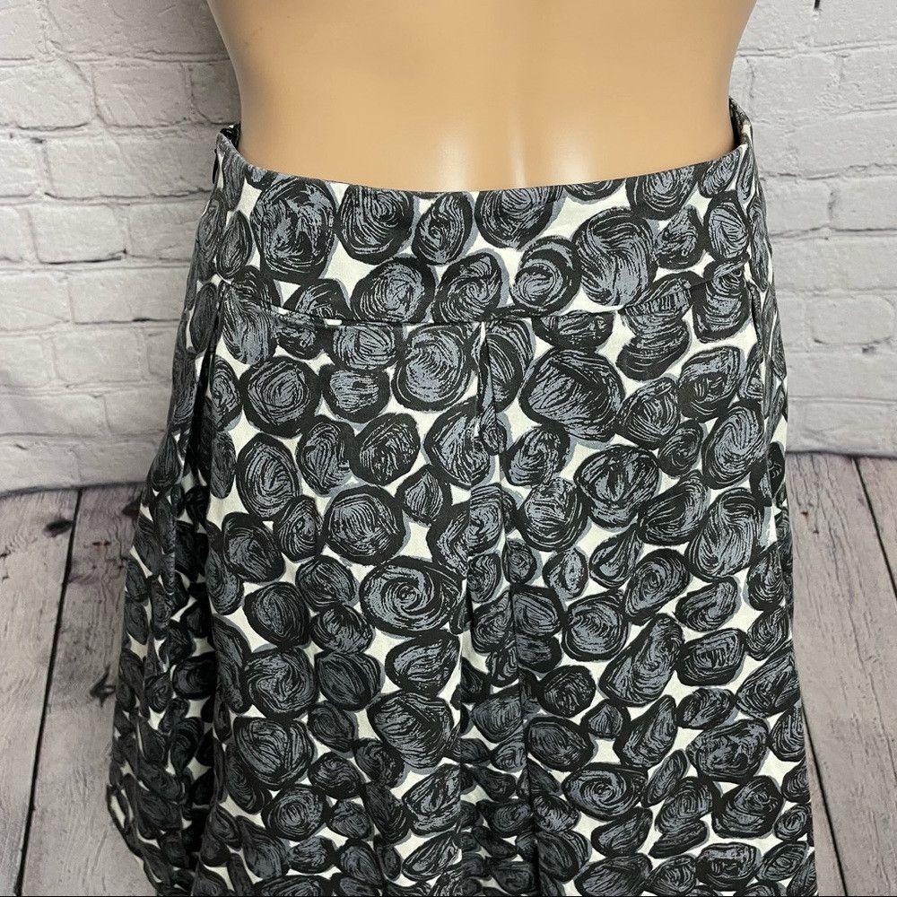 Zara Zara Gray Stones Pattern Cotton Pleated Skirt Size S Made i Size 27" / US 4 / IT 40 - 2 Thumbnail