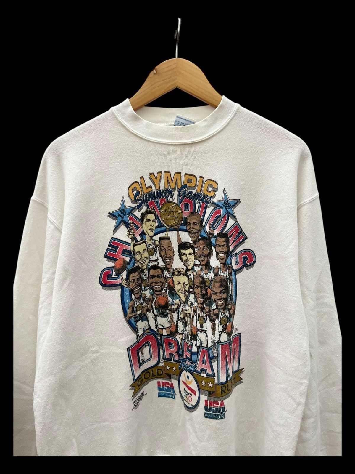 NBA Vintage USA Dream Team Olympic Champions Sweatshirt Size US L / EU 52-54 / 3 - 3 Thumbnail