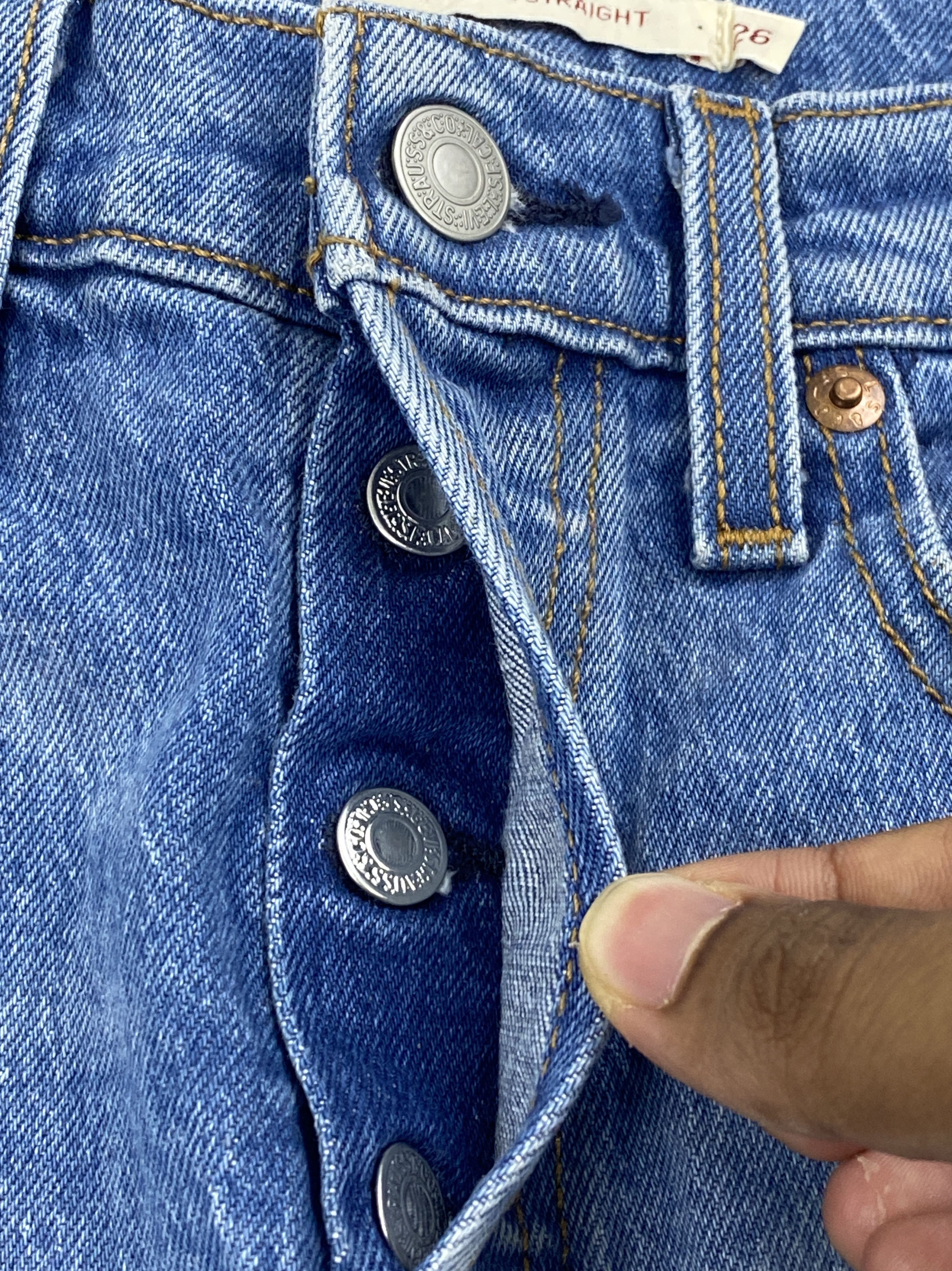 Levi's Vintage Levis 964 Big E Button Fly Jeans DP2320 Size US 26 / EU 42 - 14 Thumbnail