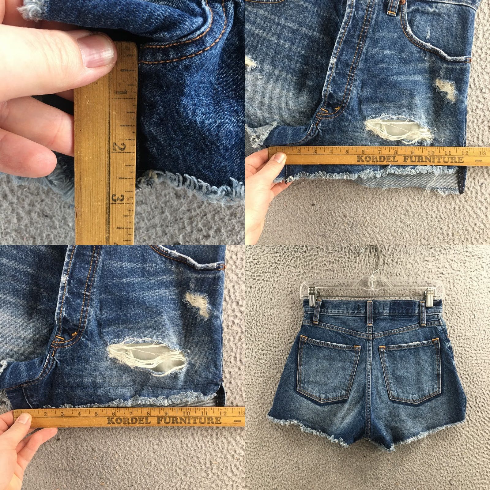 Abercrombie & Fitch Abercrombie & Fitch Cut-Off Shorts Womens 24/2 Blue Denim Pocket Vintage No? Size 42" / US 20 - 8 Thumbnail
