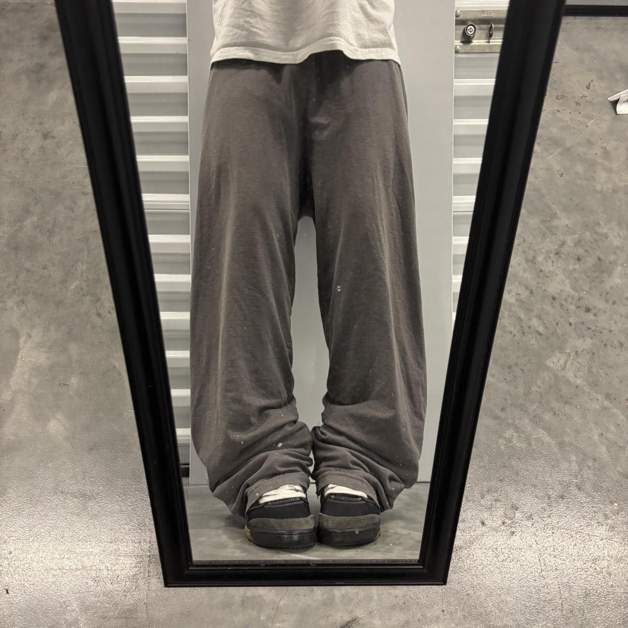 Japanese Brand × Vintage Crazy Vintage Y2K/2000s Baggy Grey Skater Style Sweatpants! Size US 32 / EU 48 - 1 Thumbnail