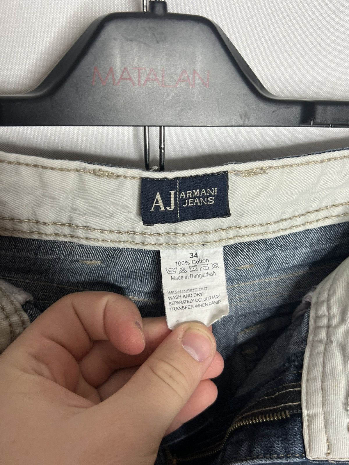 Vintage Armani Jeans Metal Logo Denim Shorts Multipocket