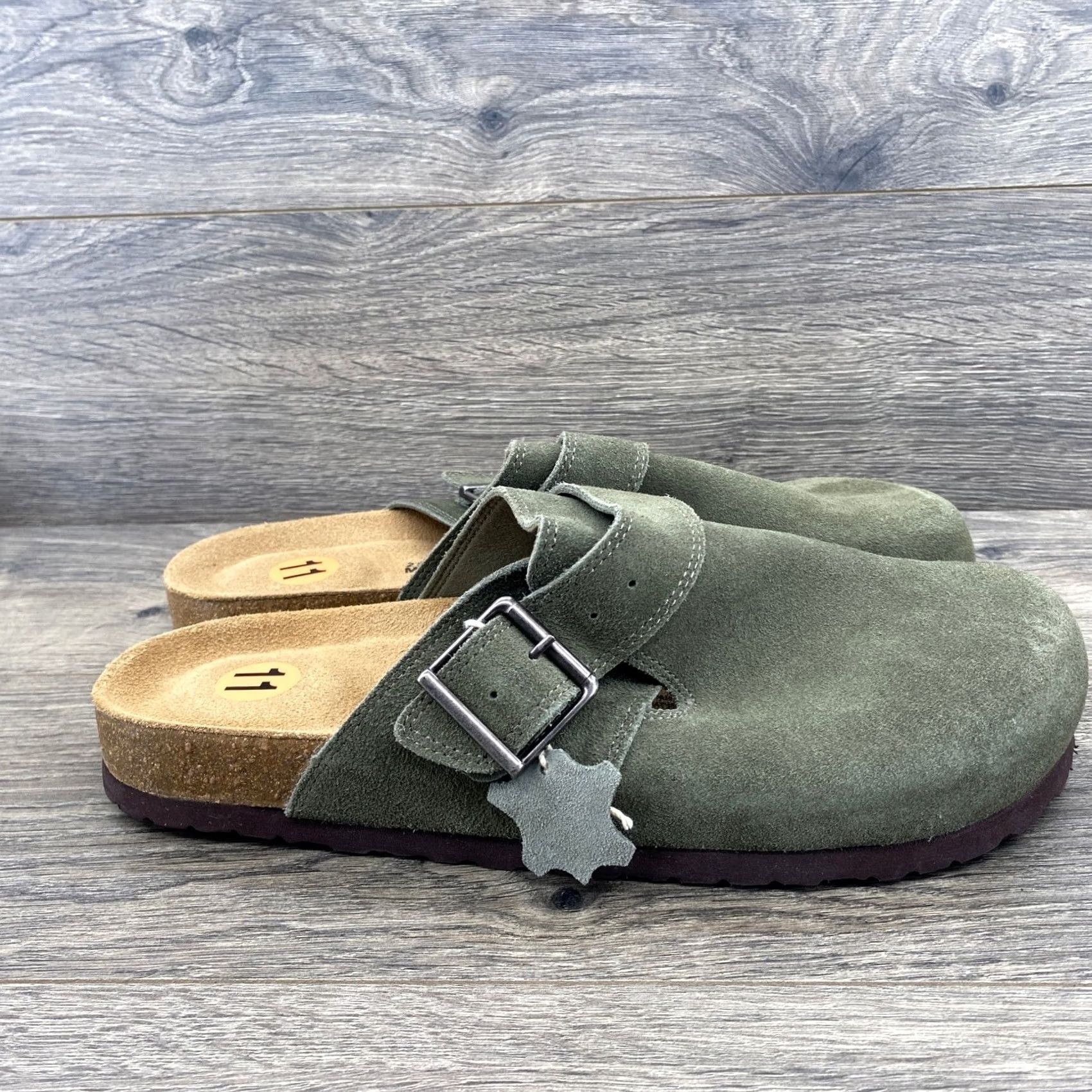 Cushionaire Classic Men’s Slip-On Buckle Clog in Olive Brown CUSHIONAIRE - Brandclub - CUSHIONAIRE Wally Loafer-Style  main image 4