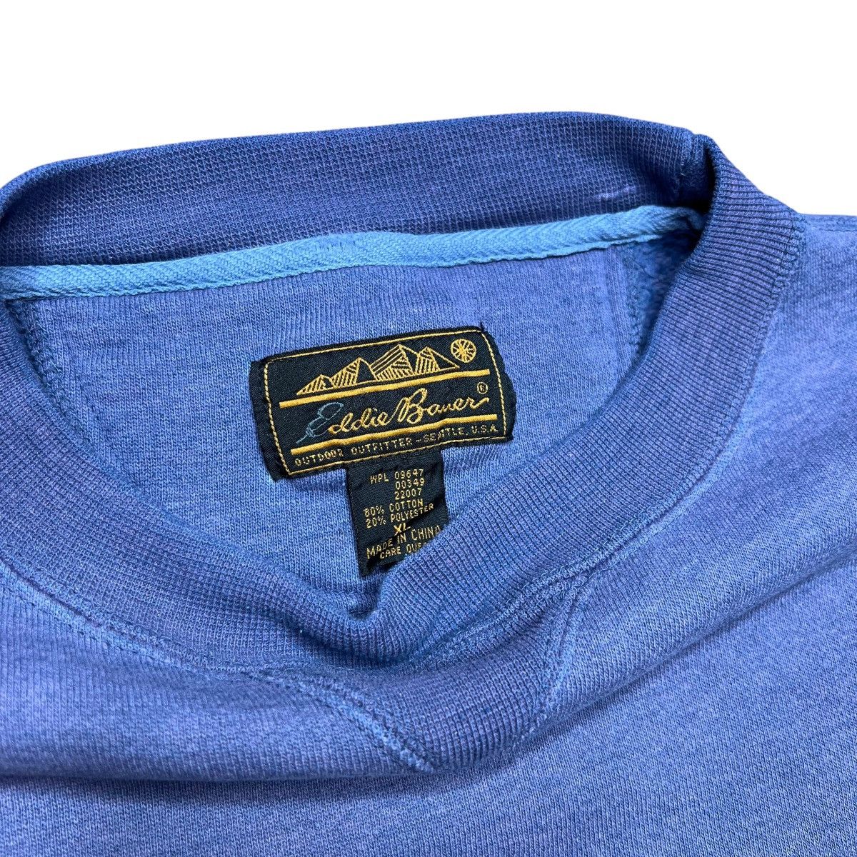 Eddie Bauer × Vintage Vintage 1980s Eddie Bauer Spell Out Pullover Sweatshirt Size US XL / EU 56 / 4 - 2 Thumbnail