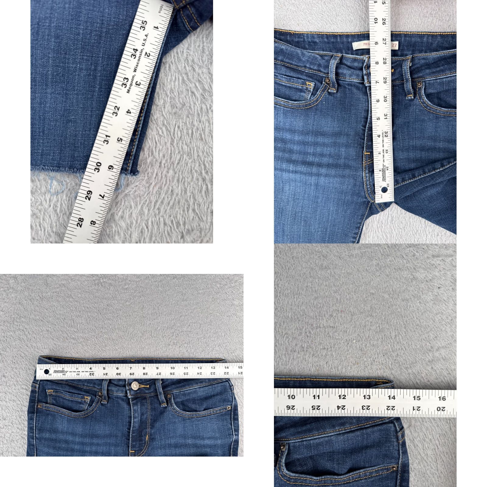 Levi's Levi's Jeans Shorts Women 27 Blue Denim Cut-Off 711 Skinny Cotton Blend Zip 27x6 Short Womens 27 Blue Denim Cut-Off 80s Cross Vintage: No Size 27" / US 4 / IT 40 - 9 Thumbnail