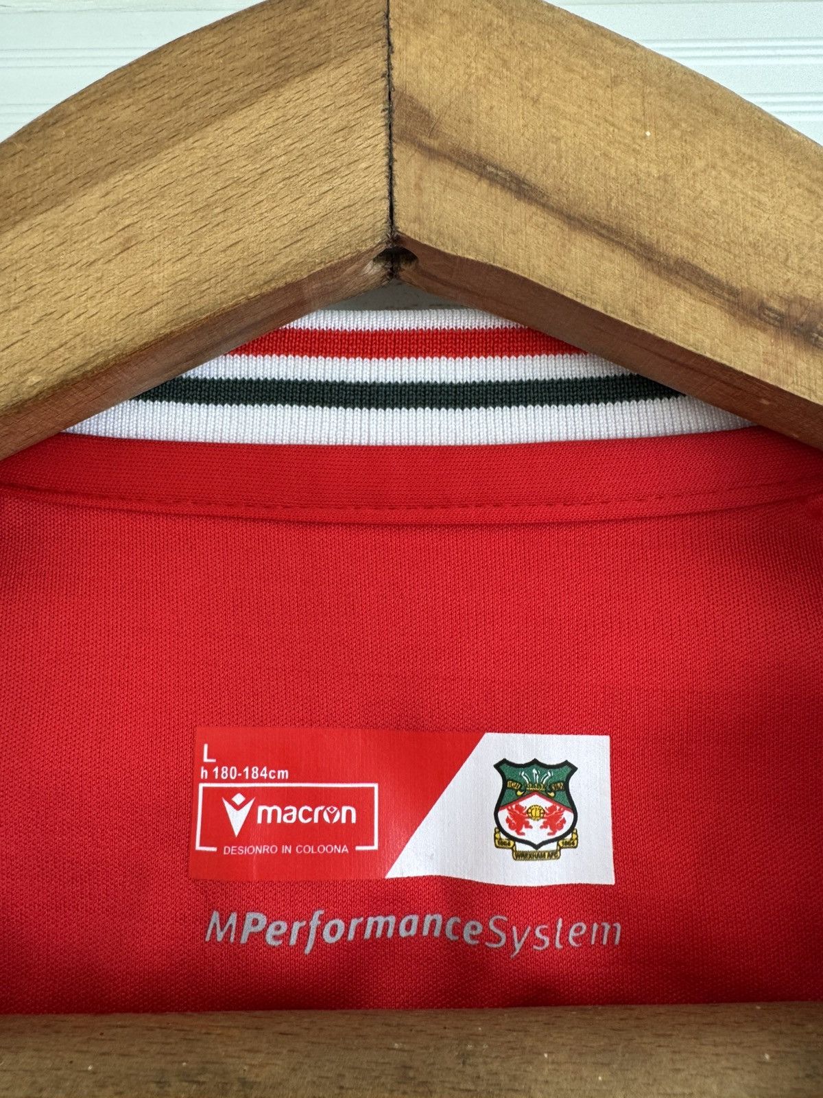 Macron Davies #7 Wrexham 2023-2024 Home Soccer Jersey Football Kit Size US L / EU 52-54 / 3 - 14 Thumbnail