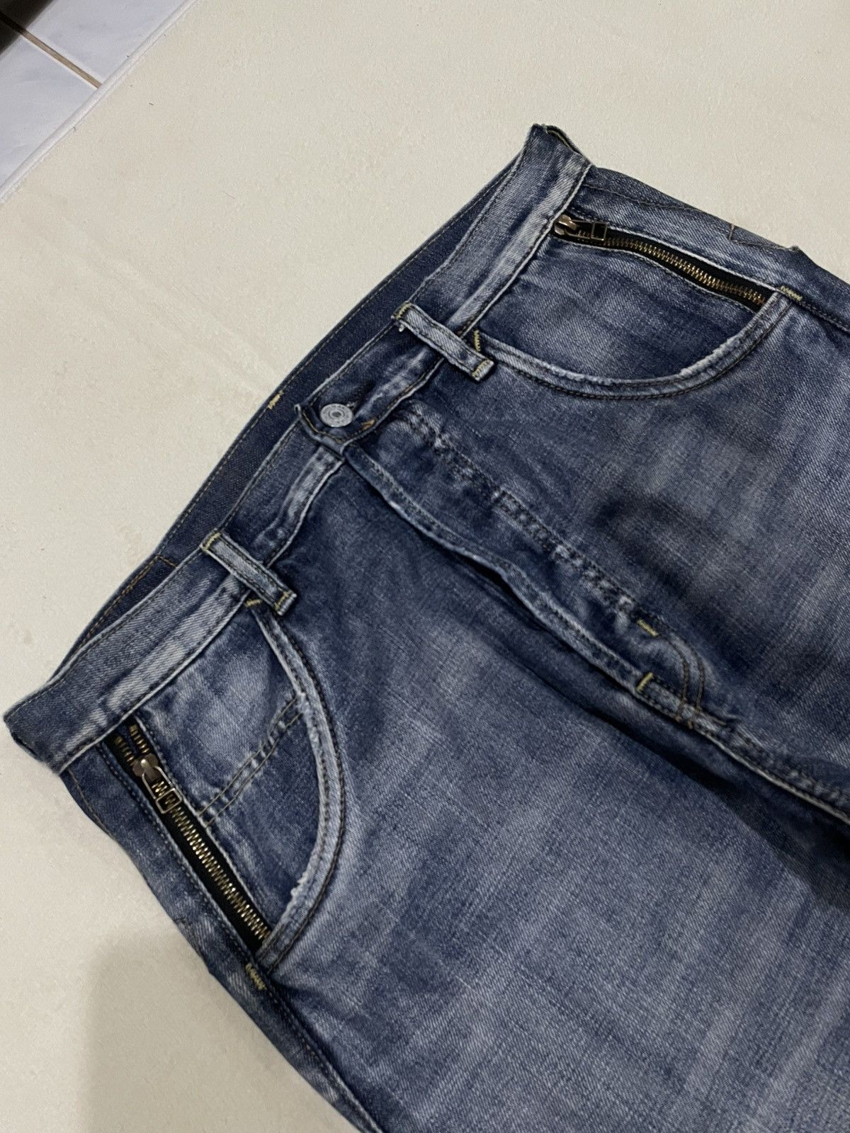 Japanese Brand Vintage Rna Inc. Skinny Madwush Faded Denim Jeans Size US 32 / EU 48 - 6 Thumbnail