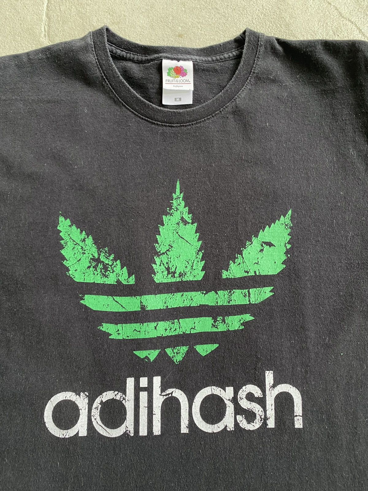 Rap Tees × Vintage 90’s Vintage Cannabis Adihash T Shirt Marijuana Weed Size US M / EU 48-50 / 2 - 3 Thumbnail