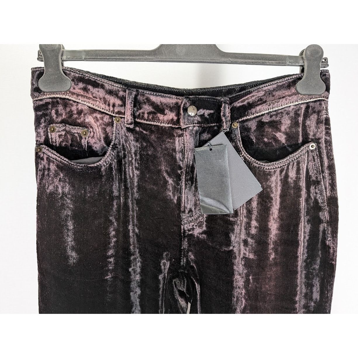 Saint Laurent Paris o1rshd1 Skinny 5 Pockets Pants Devore Pelo Black Light Beach Size US 30 / EU 46 - 9 Thumbnail