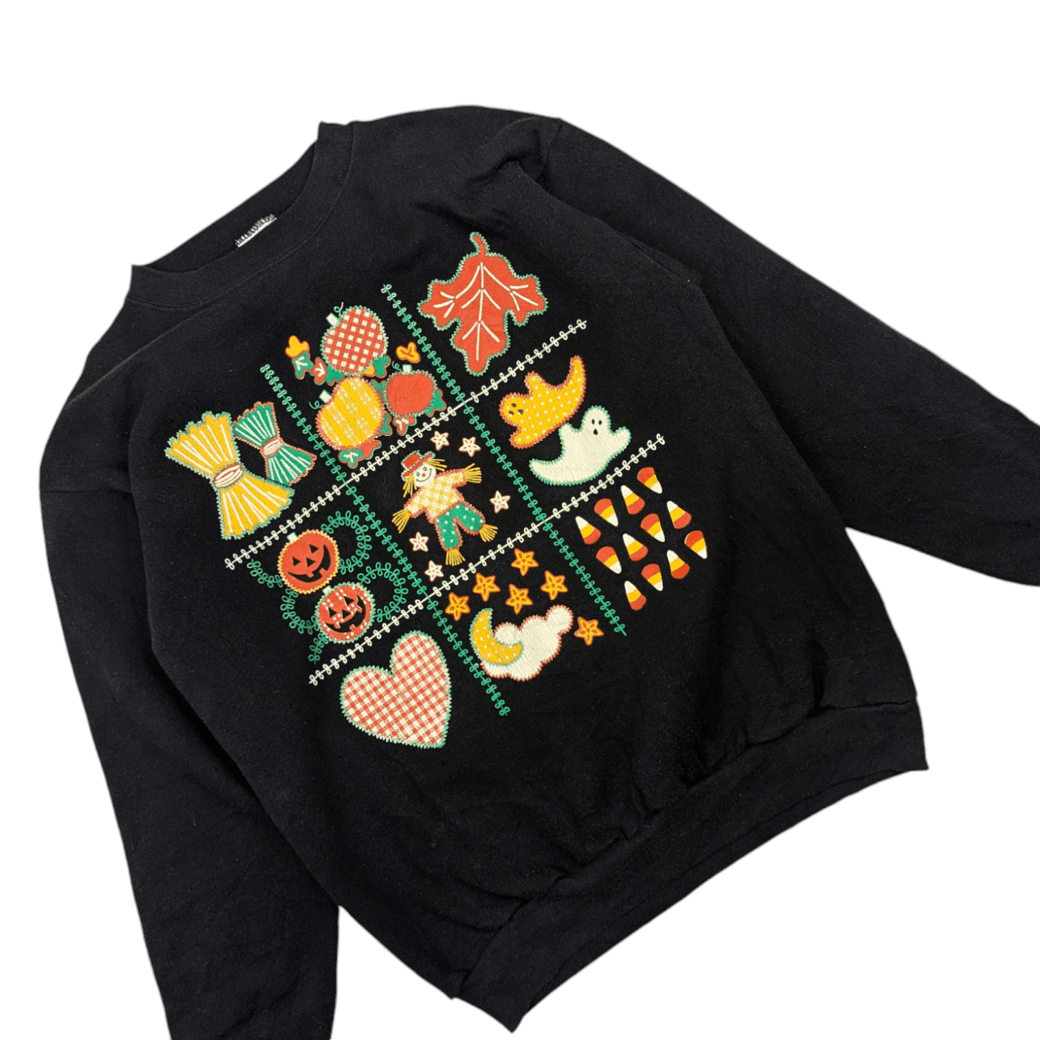 Tultex Vintage 90's HALLOWEEN Ghost Love Sweatshirt Size L / US 10 / IT 46 - 3 Thumbnail