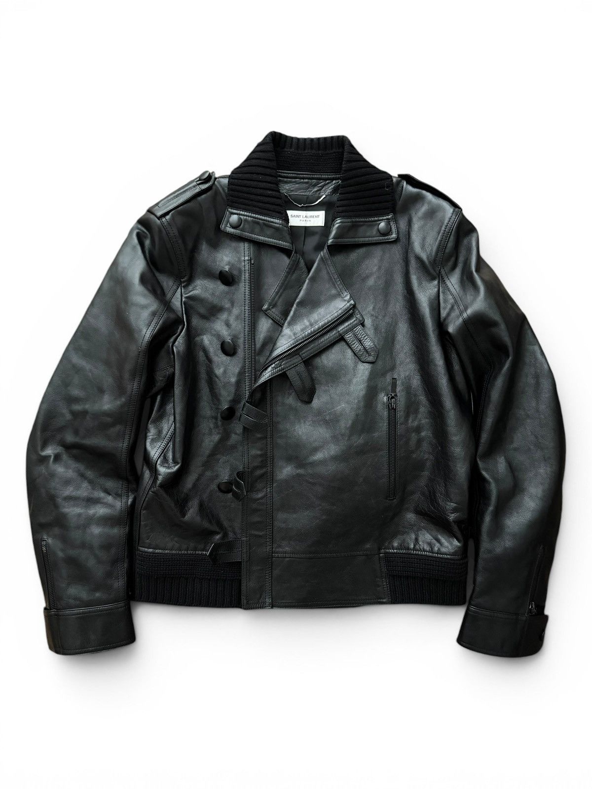 Saint Laurent Paris Saint Laurent Paris FW17 Lambskin Moto Bomber Jacket Size US M / EU 48-50 / 2 - 4 Thumbnail