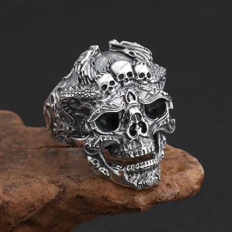 Japanese Brand × Jewelry × Vintage Retro Skull Ring Size ONE SIZE - 4 Thumbnail
