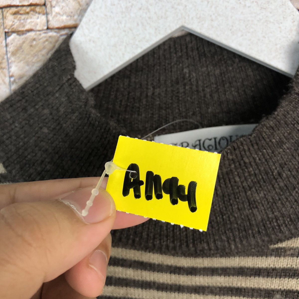 Homespun Knitwear × Japanese Brand × OVER THE STRiPES Gracious Brown Stripe Knitwear #A1194 Size M / US 6-8 / IT 42-44 - 10 Thumbnail