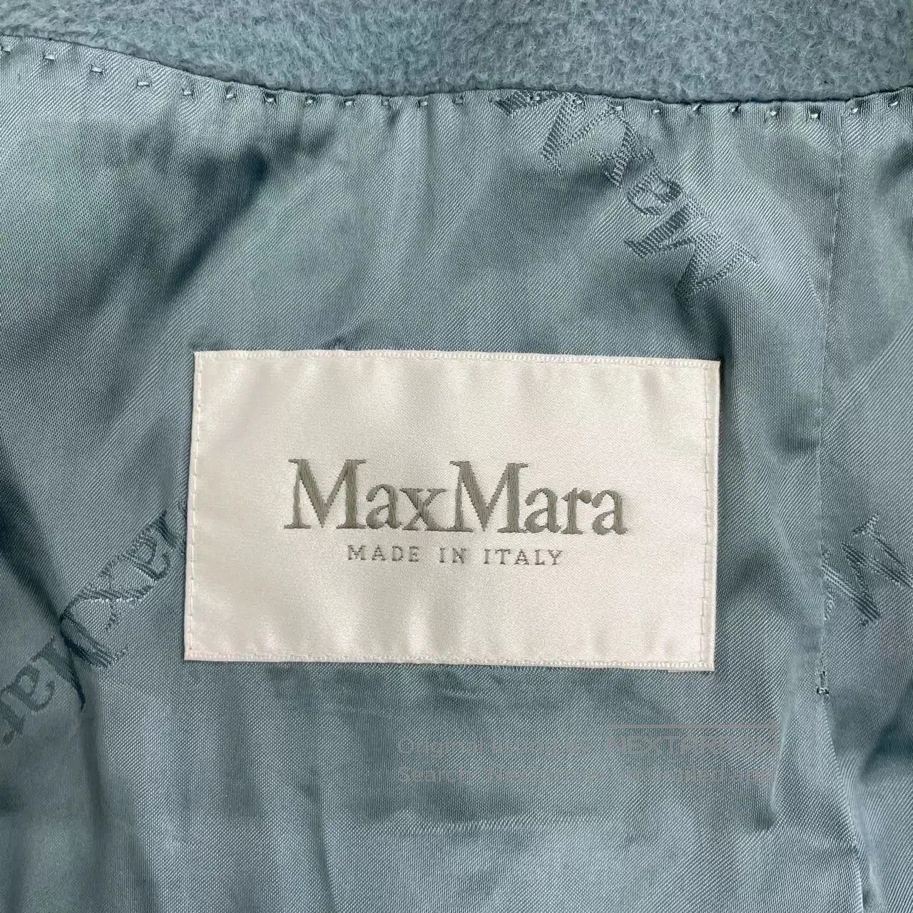 Max Mara MaxMara Blue Hooded Belted Coat. Size M / US 6-8 / IT 42-44 - 3 Thumbnail