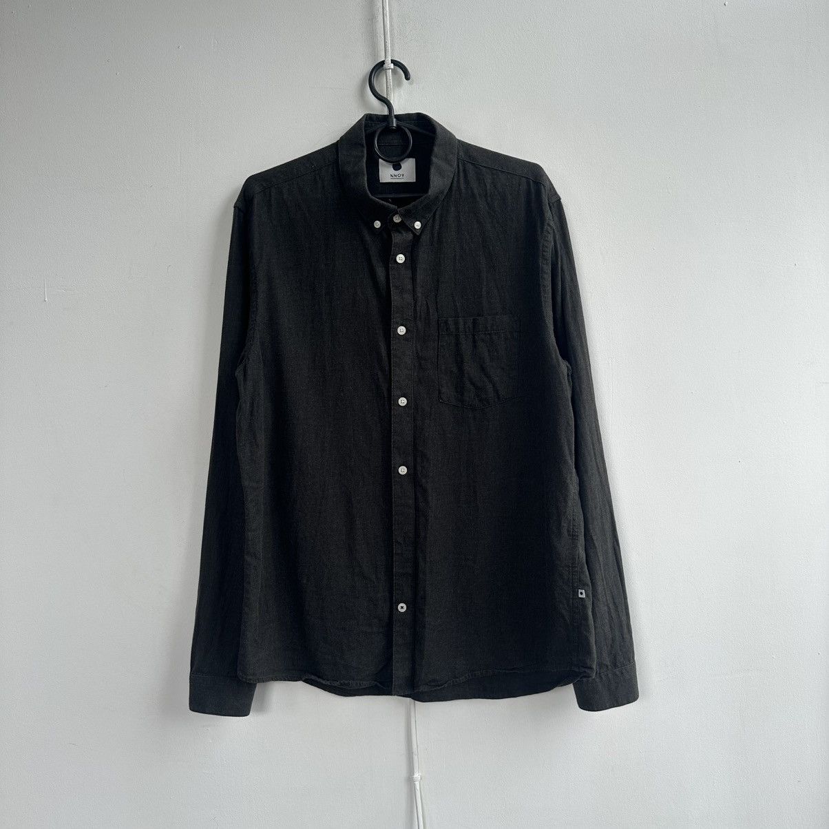 NN07 Band Collar cotton Shirt Size US L / EU 52-54 / 3 - 9 Thumbnail