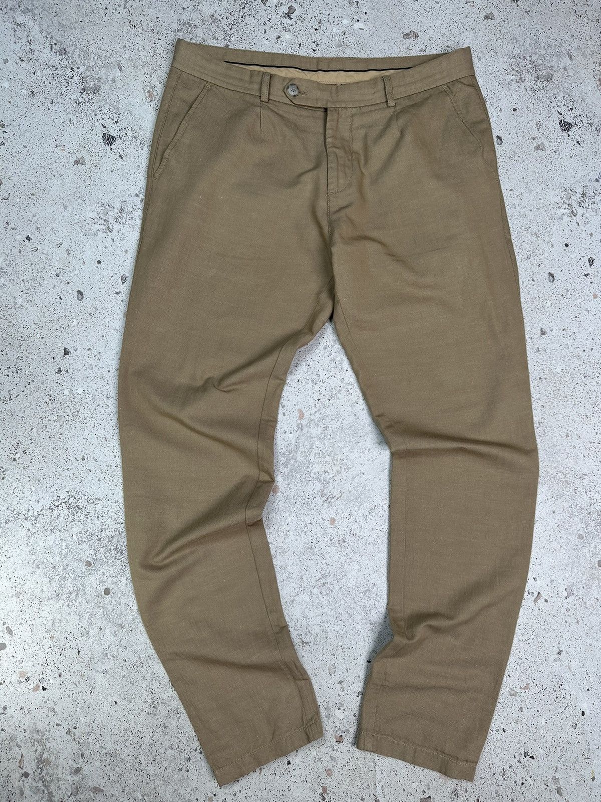 Lacoste Lacoste Cotton-Linen Trousers Men 34 Pants beige M L Size US 34 / EU 50 - 1 Thumbnail