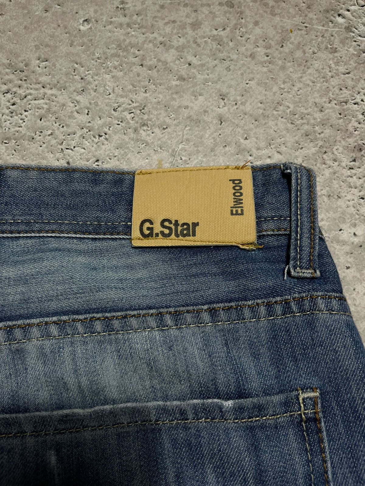 G-Star × Japanese Brand × Vintage Vintage G-Star Raw Denim Patch Baggy Jeans Pants Y2K Size US 36 / EU 52 - 4 Thumbnail
