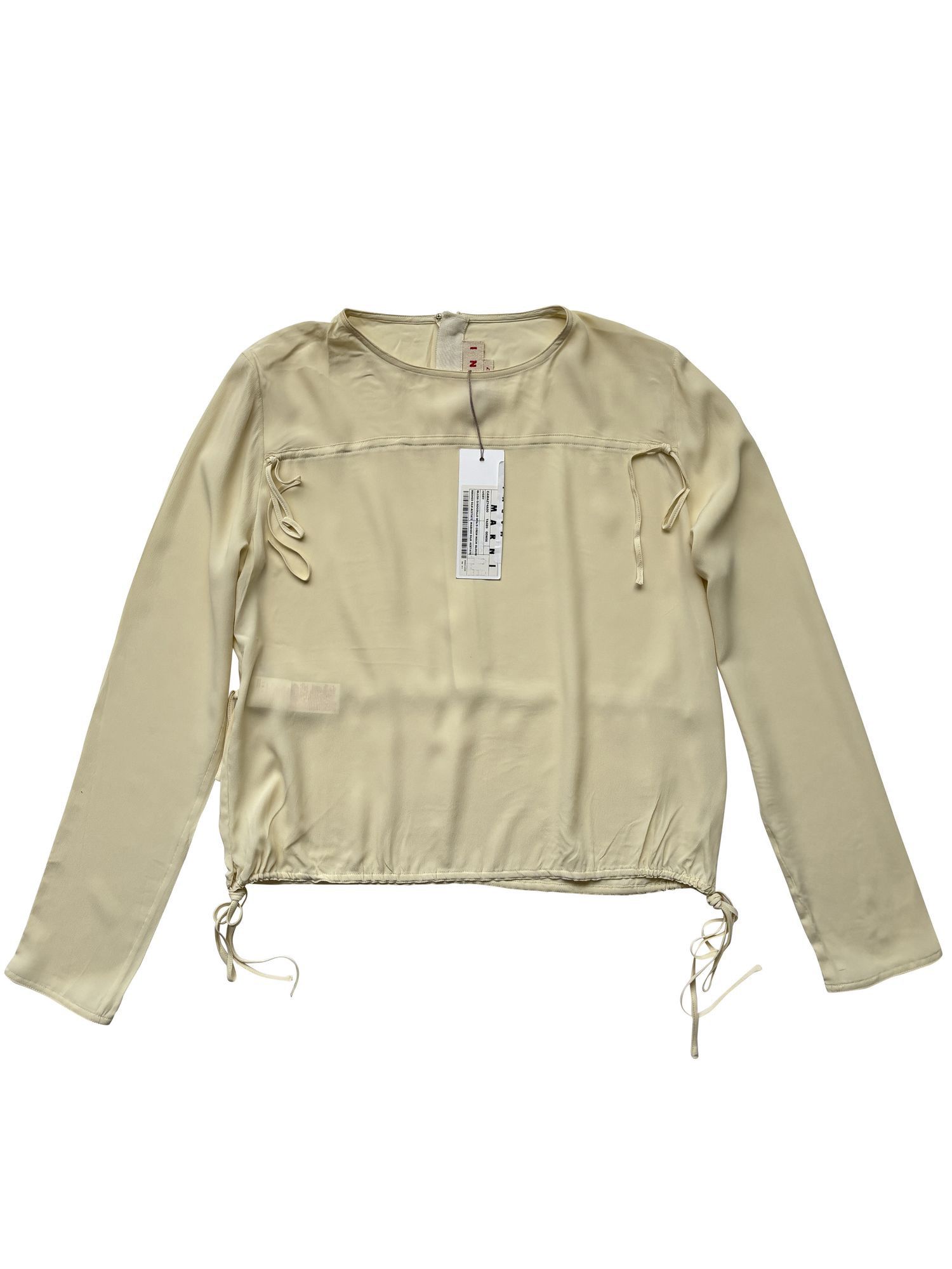 Marni ⚡️QUICK SALE⚡️Marni Ivory Silk Long Sleeve Blouse Top Size XL / US 12-14 / IT 48-50 - 1 Thumbnail