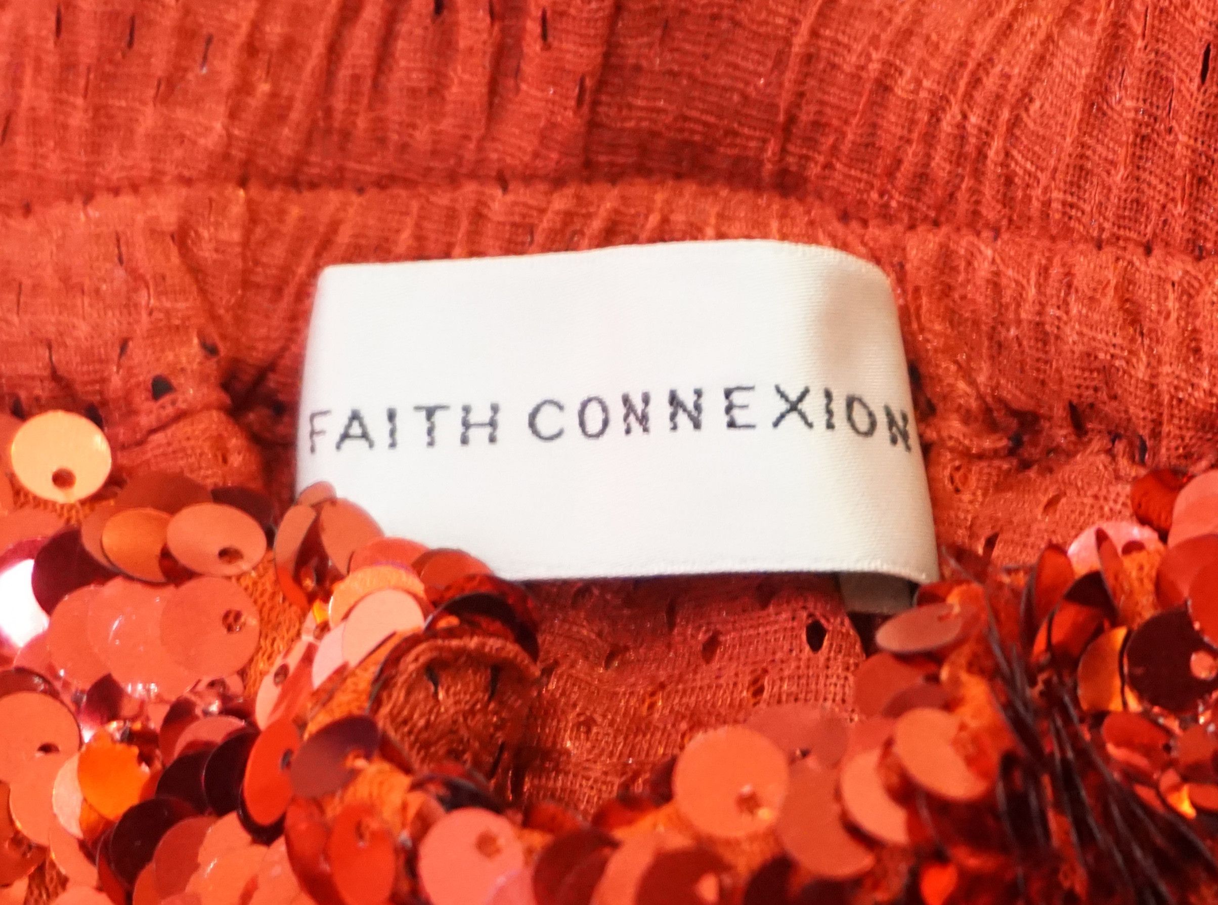Faith Connexion Kappa x Faith Connexion Red Sequin Pants Size US 26 / EU 42 - 2 Thumbnail