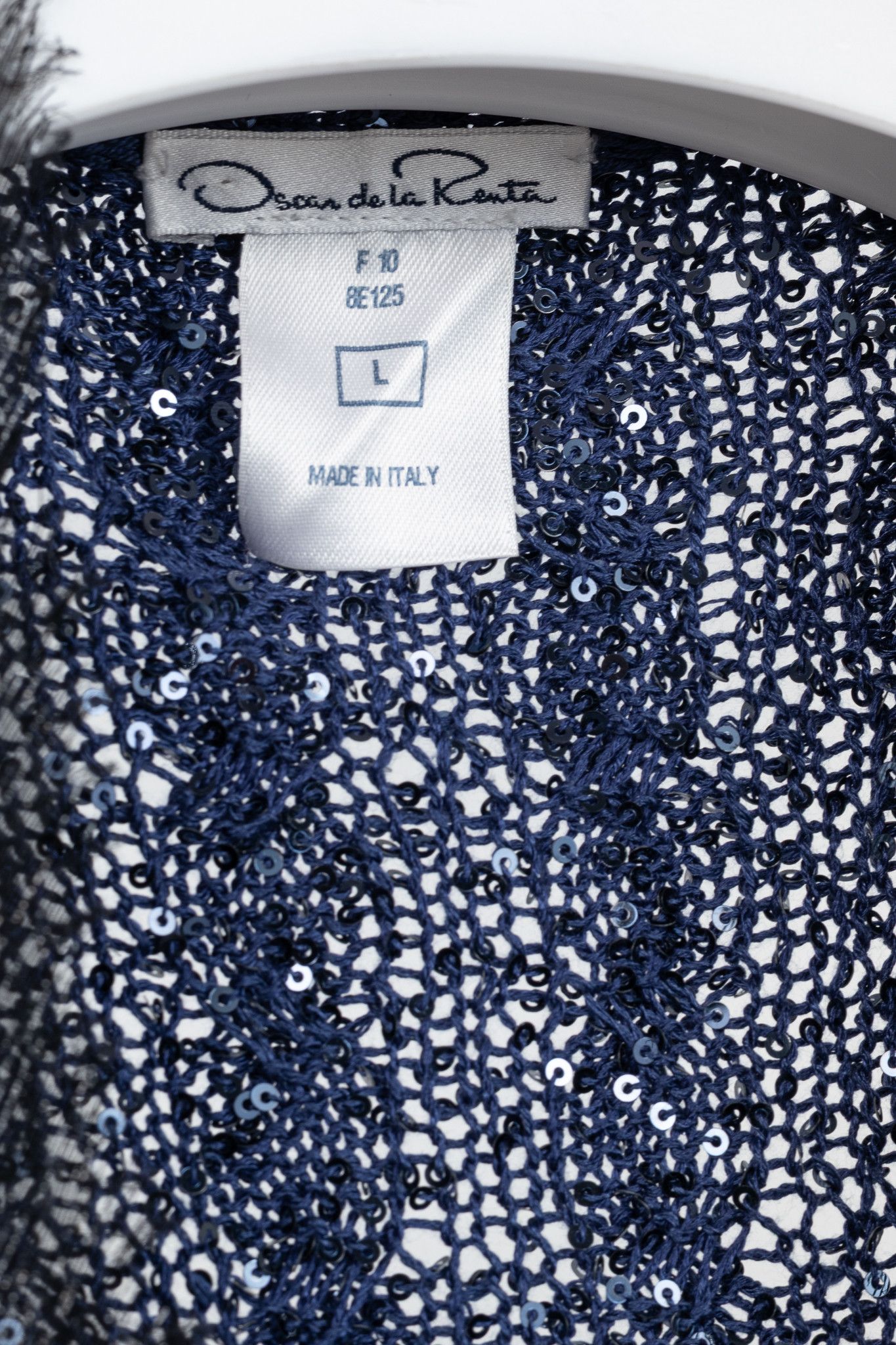 Oscar De La Renta Oscar de la Renta AW10 Silk-Blend Sequin Cable-Knit Cardigan Size L / US 10 / IT 46 - 4 Thumbnail
