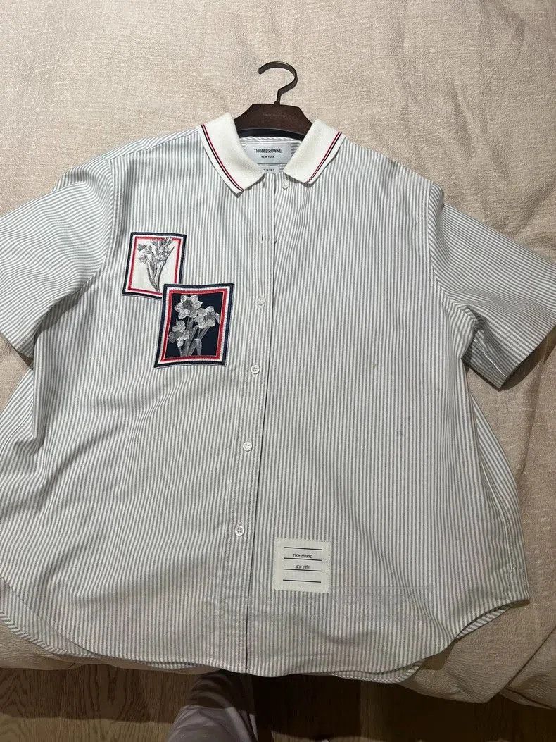 Thom Browne Striped Short Sleeve Shirt.