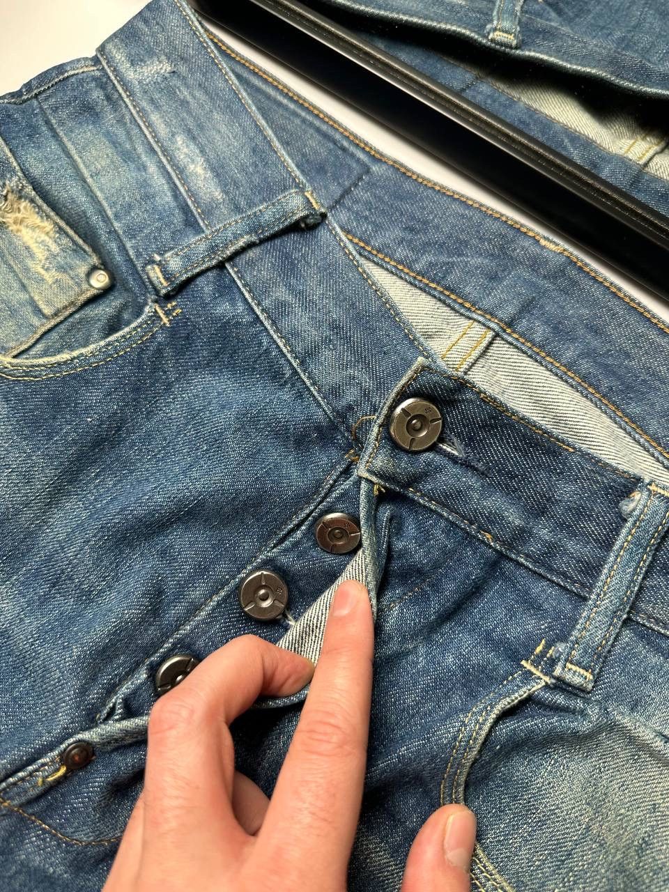 G-Star Vintage 00s G Star Raw Denim Distressed Wide Jean Size 32 Size US 32 / EU 48 - 3 Thumbnail