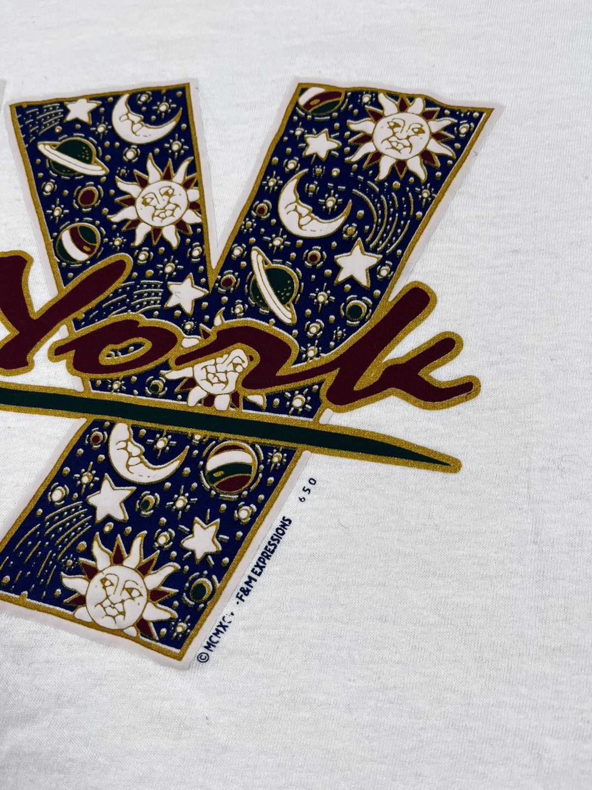 Vintage Vintage 90's US New York NY one stitch big logo tee L Size US L / EU 52-54 / 3 - 5 Thumbnail