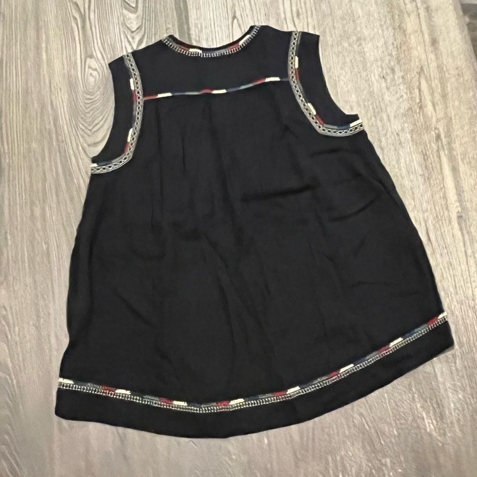 Vintage J. Jill Womens S Cropped Blouse Tank Top Embroidered Sz S Size S / US 4 / IT 40 - 4 Thumbnail
