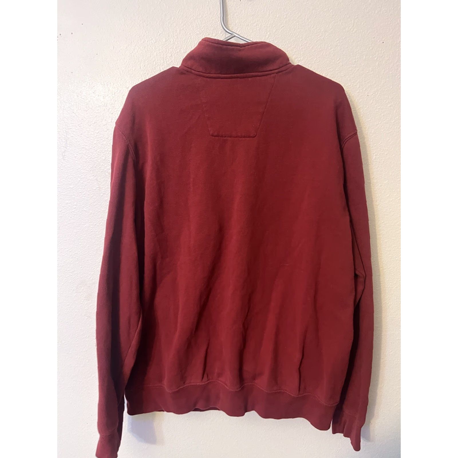 Nautica Nautica Sweater Mens XL Red Solid 1/4 Zip Pullover Pima Cotton Blend Size US XL / EU 56 / 4 - 3 Thumbnail