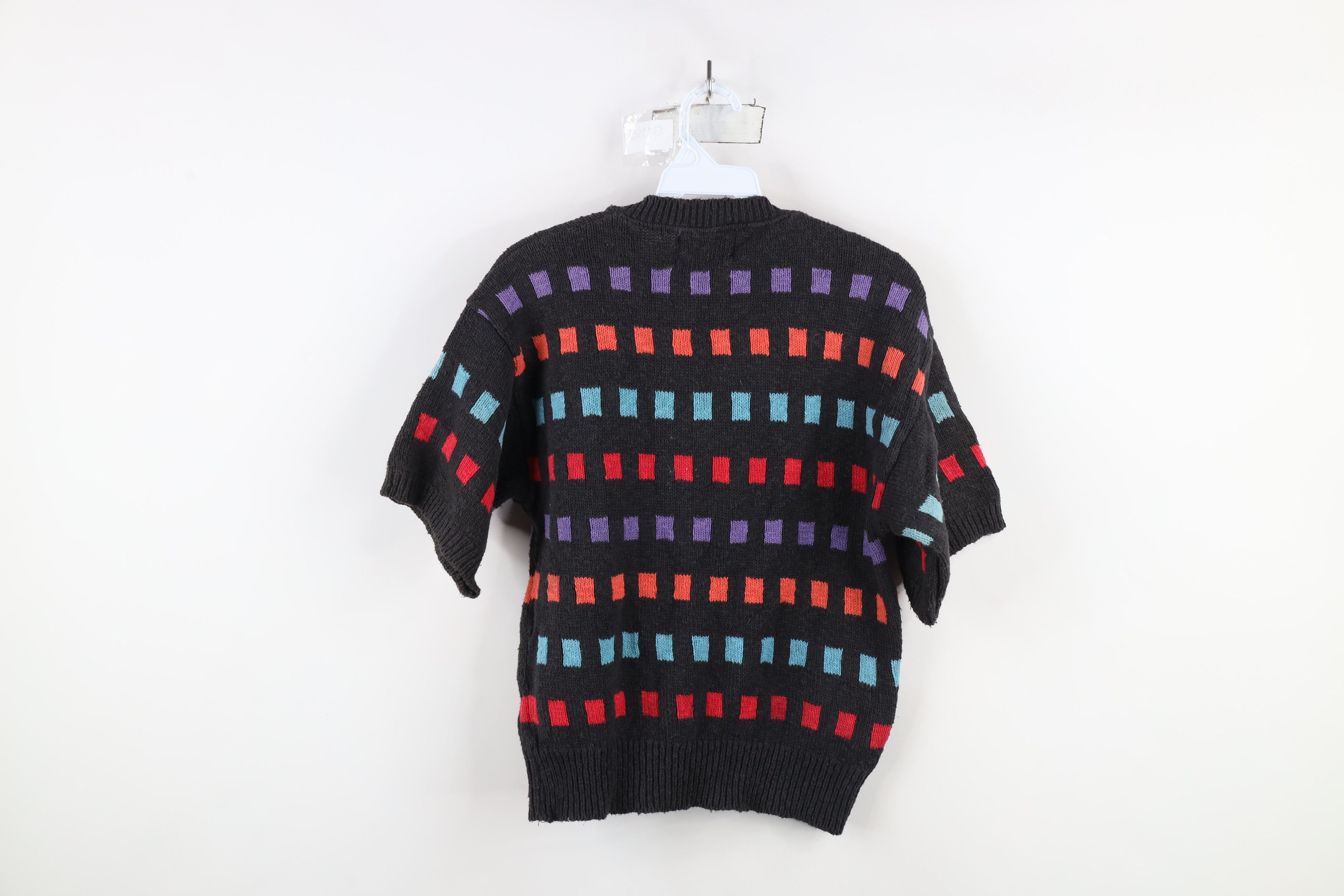 Vintage Vintage 90s Streetwear Square Knit Short Sleeve Sweater USA Size M / US 6-8 / IT 42-44 - 7 Thumbnail