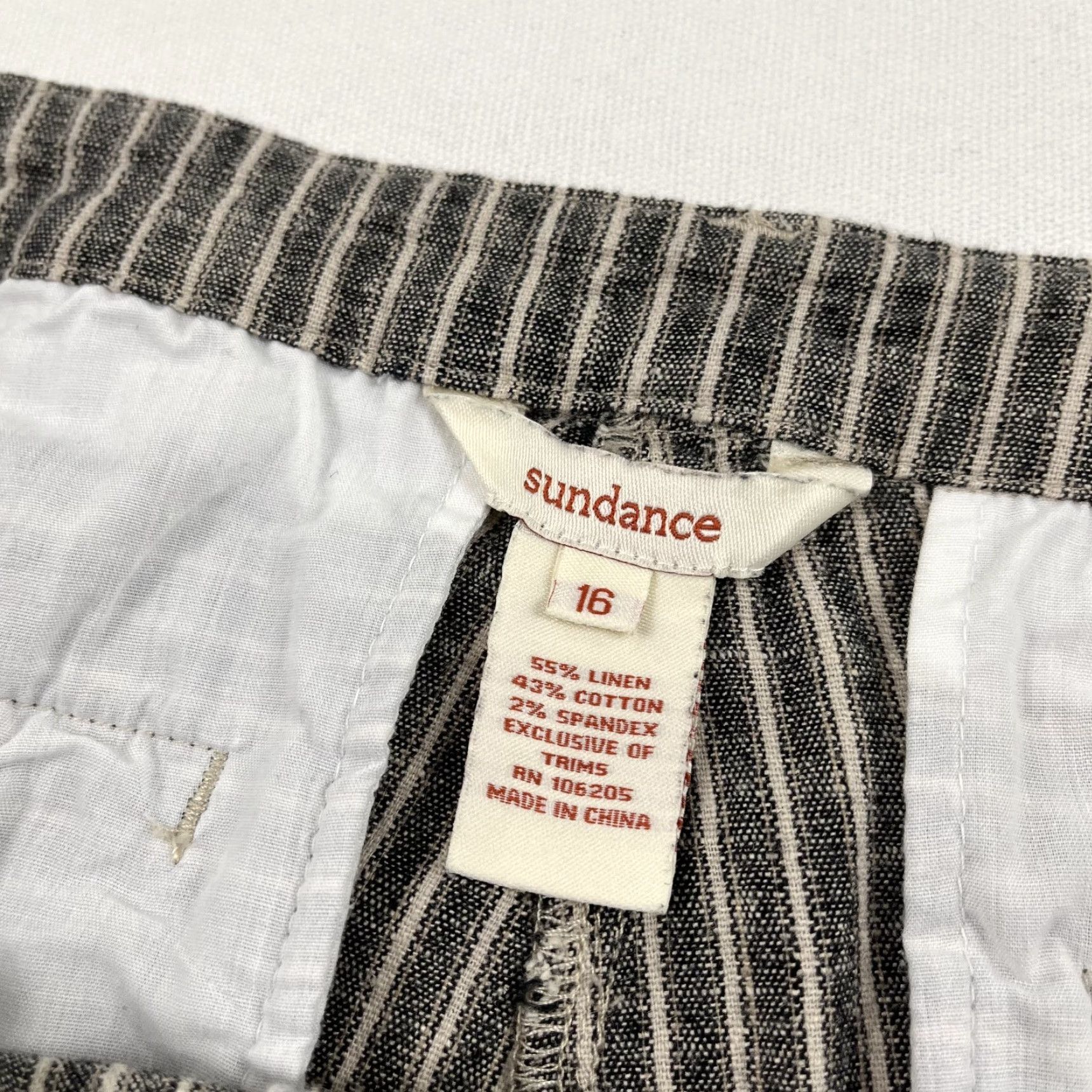 Vintage Sundance Andover Pants Women Sz 16 W36 L30 Gray Linen Blend Wide-Leg Career Work Shirt? Size 38" / US 16 / IT 52 - 2 Thumbnail