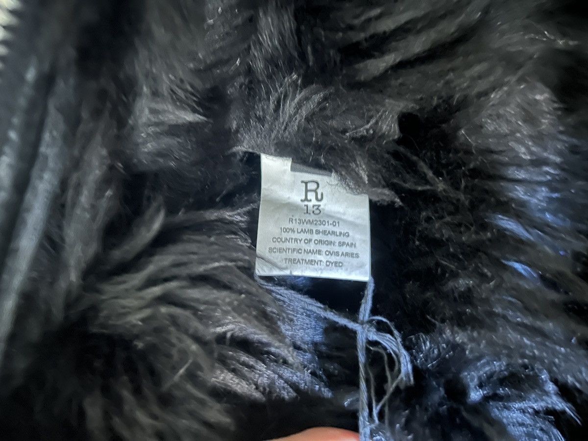 R13 R13 Oversized Shearling Moto Biker Coat $7995 Rick Owens Size S / US 4 / IT 40 - 10 Thumbnail