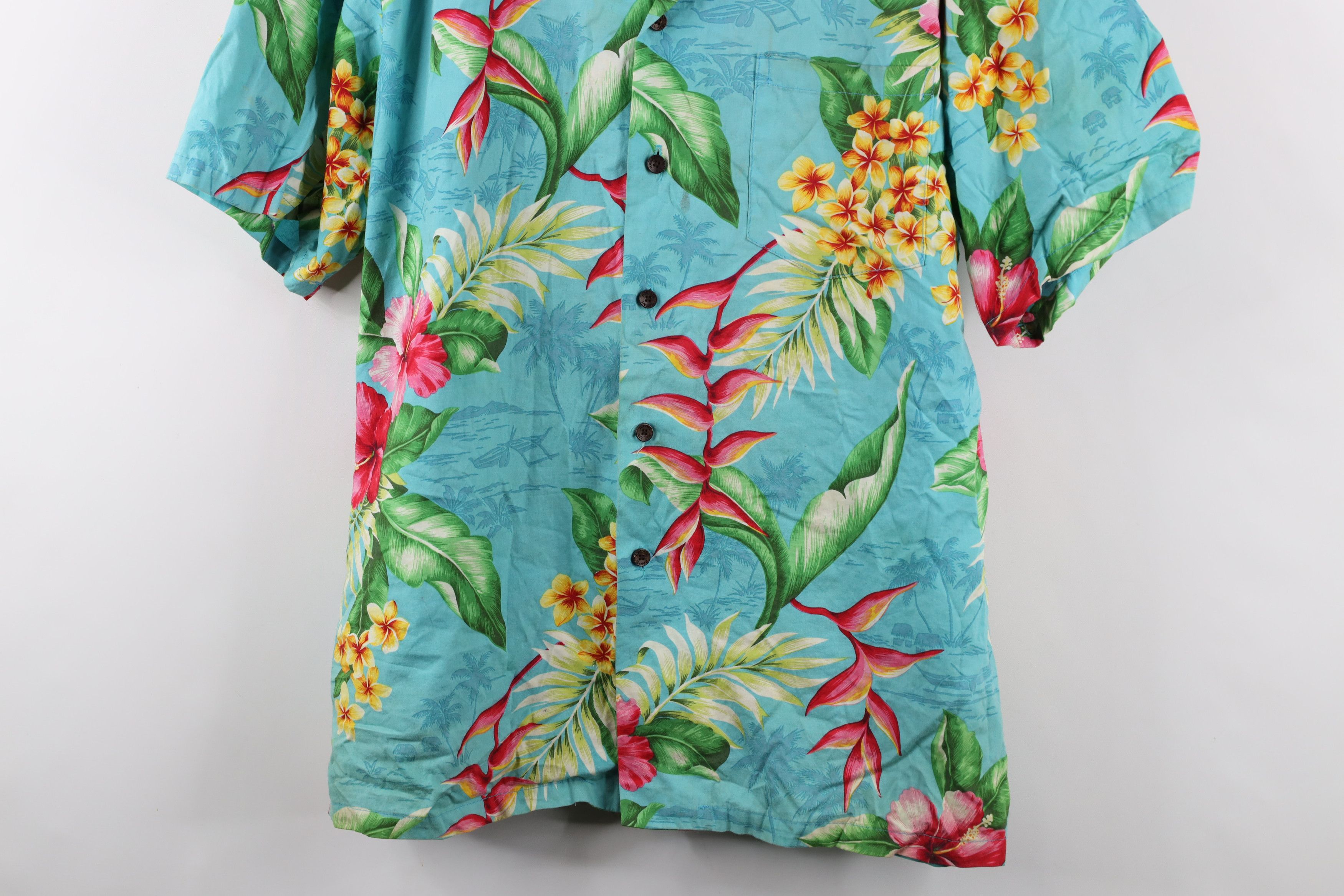 Vintage Vintage 90s Streetwear Flower Luau Hawaiian Button Shirt USA Size US XL / EU 56 / 4 - 3 Thumbnail