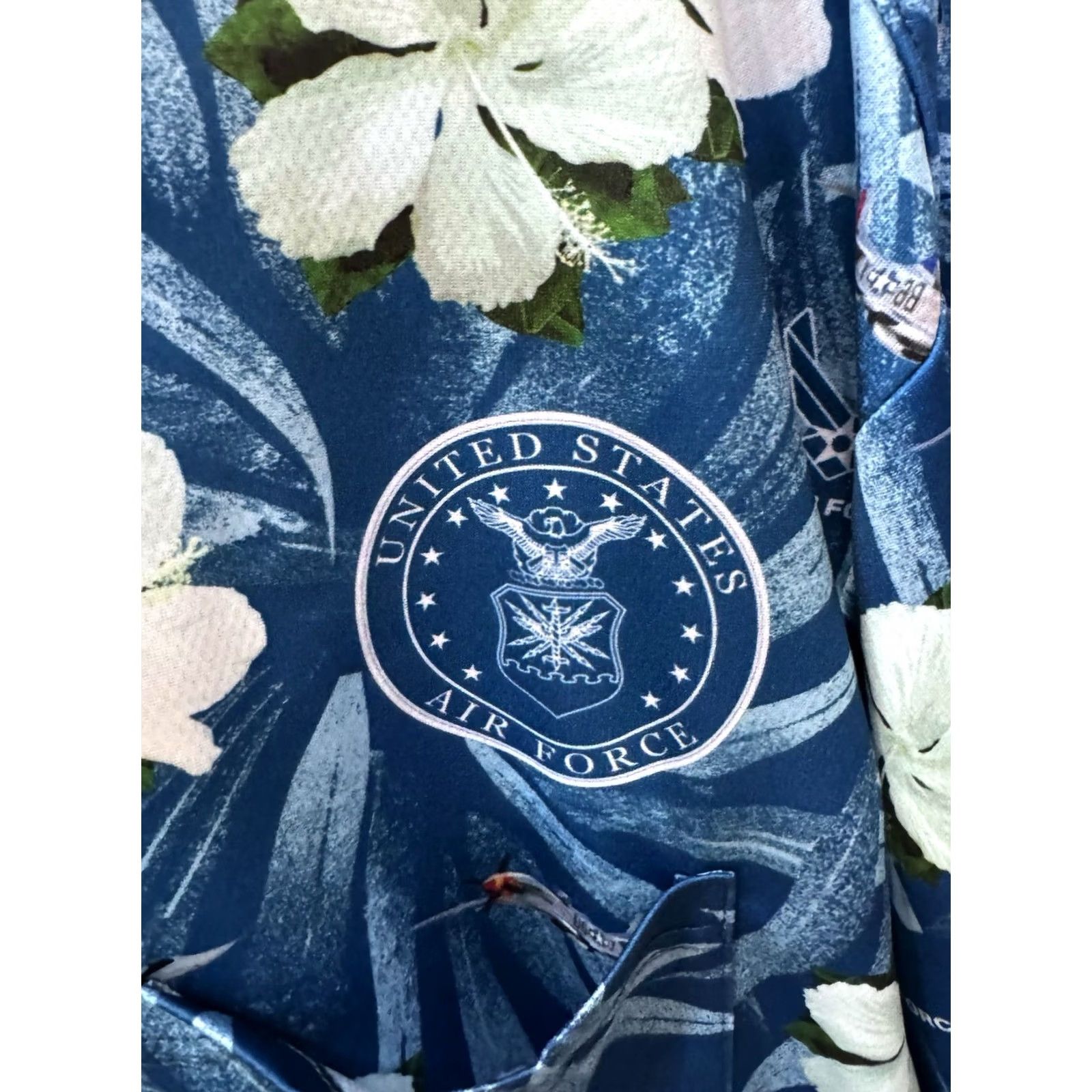 Vintage RARE United States Air Force Licensed Hawaiian SHORT SLEEVE BUTTON UP SHIRT XL Size US XL / EU 56 / 4 - 4 Thumbnail