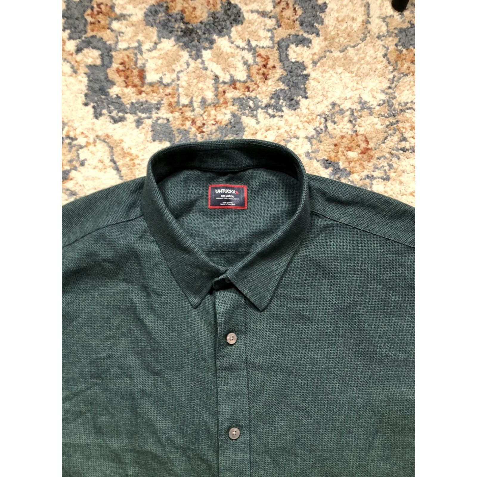 UNTUCKit UNTUCKit Shirt Mens 2XL Green Solid Non-Iron Wrinkle Free Long Sleeve Button-Up Casual Shirt Mens 2XL Green Wrinkle Free Non-Iron Button-Up Casual Size US XXL / EU 58 / 5 - 2 Thumbnail