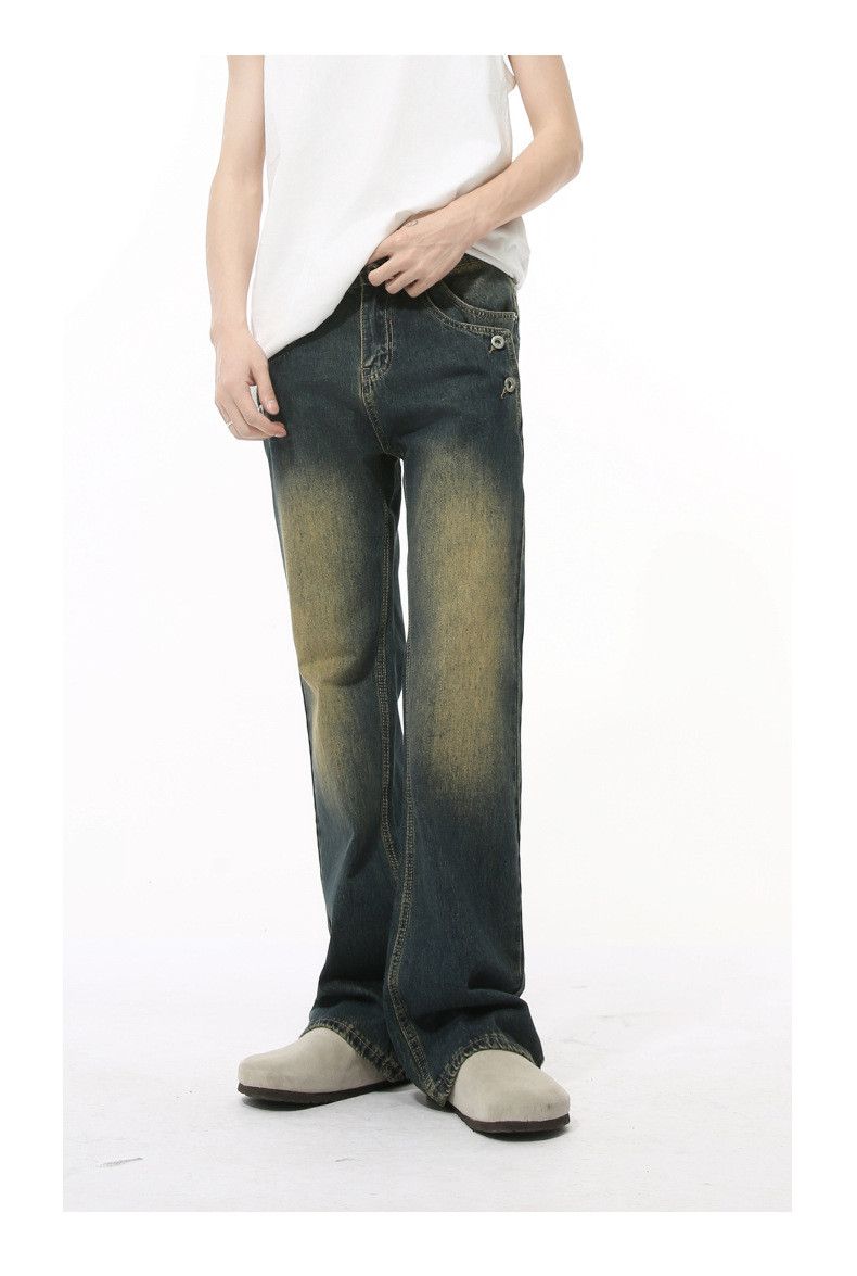 Japanese Brand × Jean Vintage cleanfit button design flared washed jeans Size US 32 / EU 48 - 2 Thumbnail