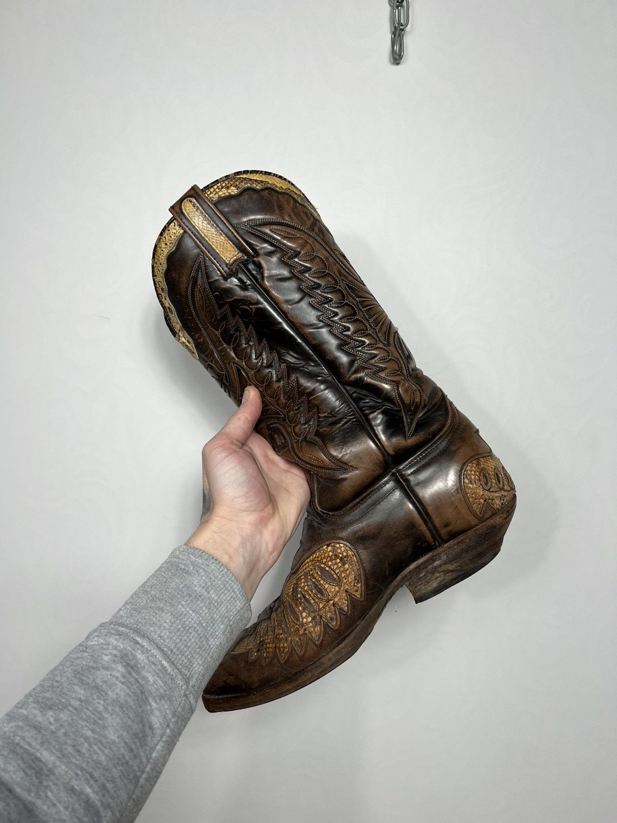 Vintage Vintage SENDRA Cowboy Leather Print Hand Tooled Boots Shoes Size US 10 / EU 43 - 21 Thumbnail
