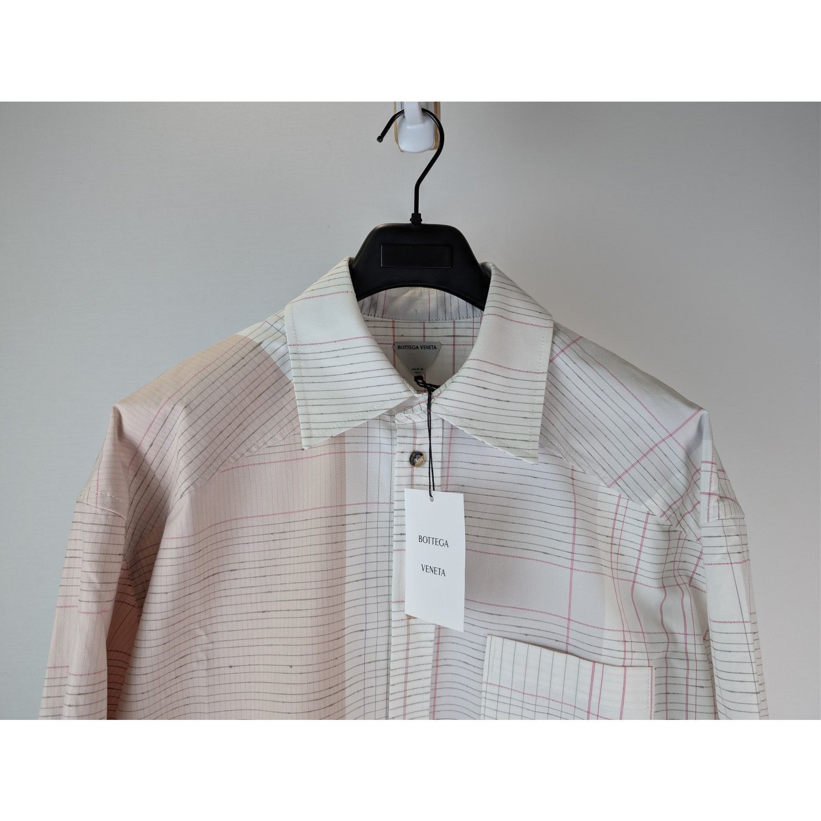 Bottega Veneta o1rshd1 Multicolor Notebook Cotton Shirt in Off White / Pink Size US S / EU 44-46 / 1 - 3 Thumbnail