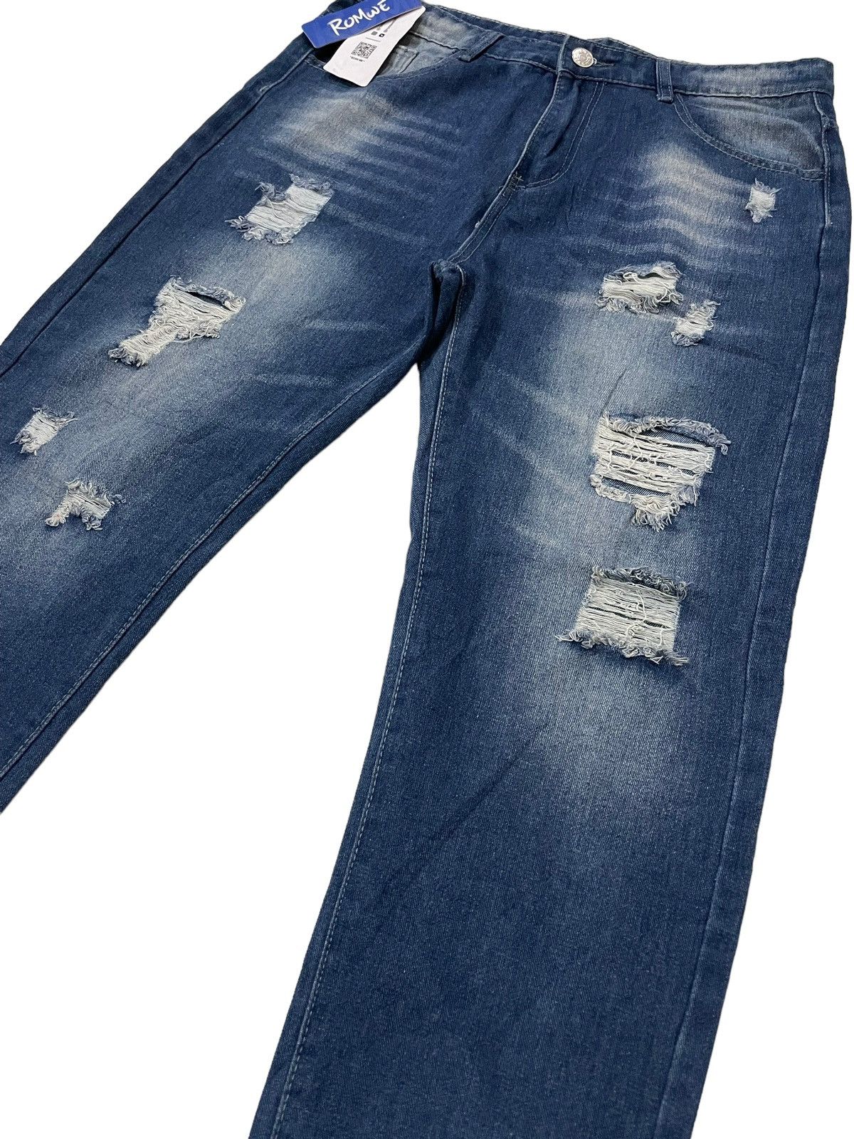 Japanese Brand Japanese Brand Romwe Distressed Denim Jeans Size US 36 / EU 52 - 1 Thumbnail