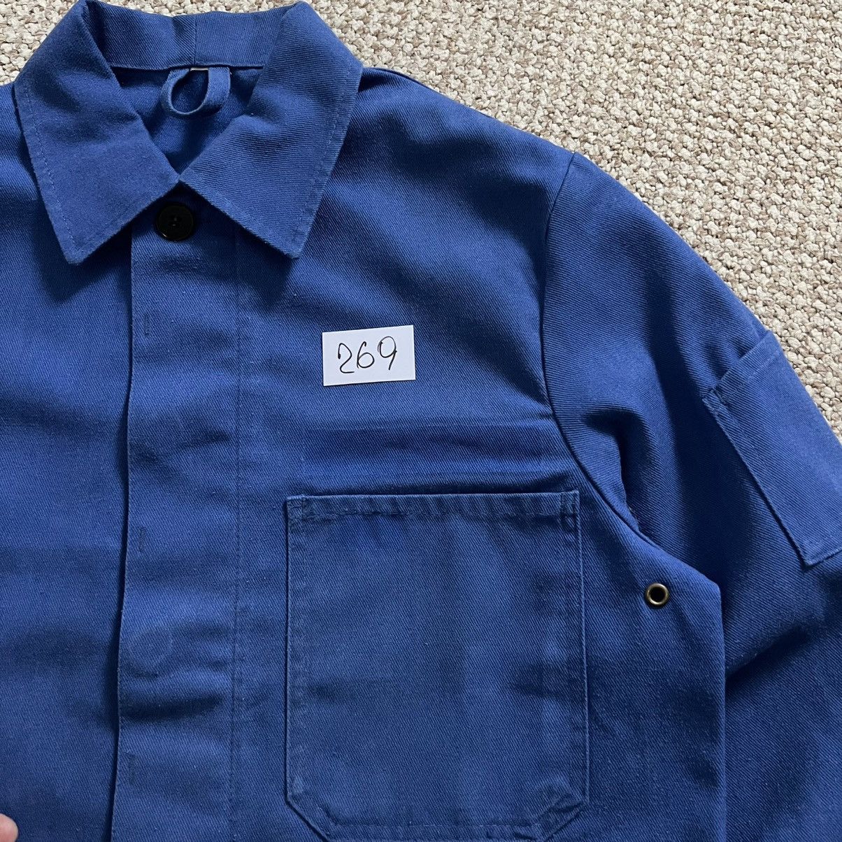 Vintage French sanfor chore vintage faded works jacket Size US S / EU 44-46 / 1 - 7 Thumbnail