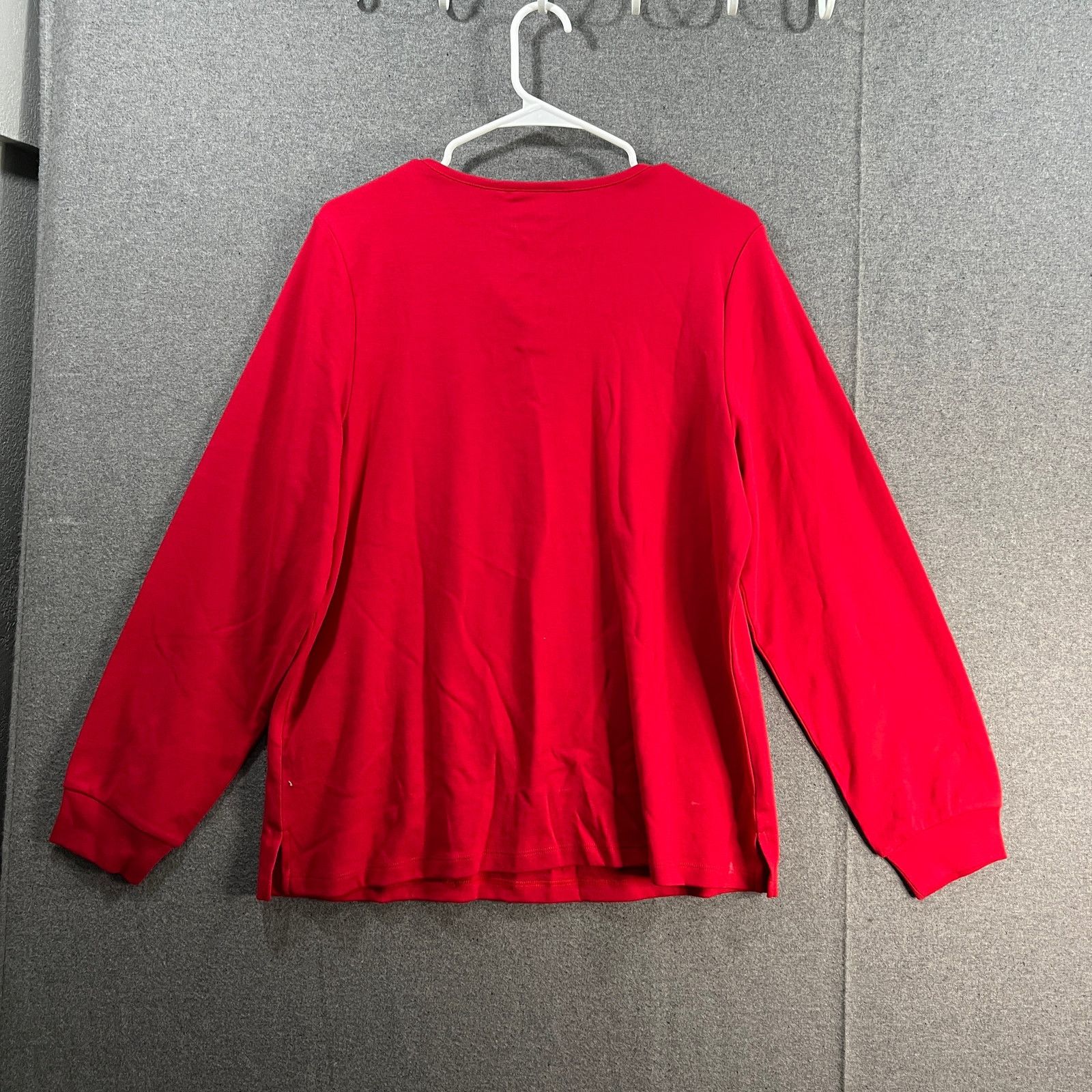 Other Quacker Factory Criss Cross Tassel The Puff Sleeve Top Red Size M / US 6-8 / IT 42-44 - 2 Thumbnail
