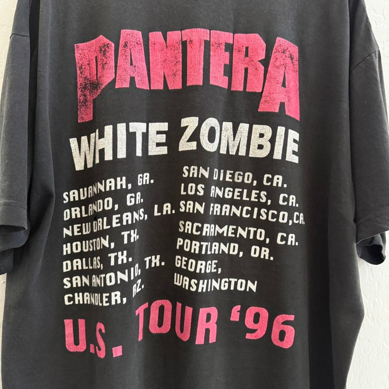Other Vintage 1996 Pantera White Zombie Tour Tee Size US XL / EU 56 / 4 - 4 Thumbnail