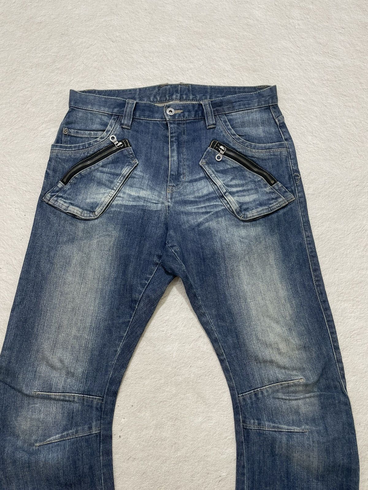 Kapital 2000s Archival PPFM Curved Denim Washed Maison Ifsix LGB Size US 31 - 2 Thumbnail