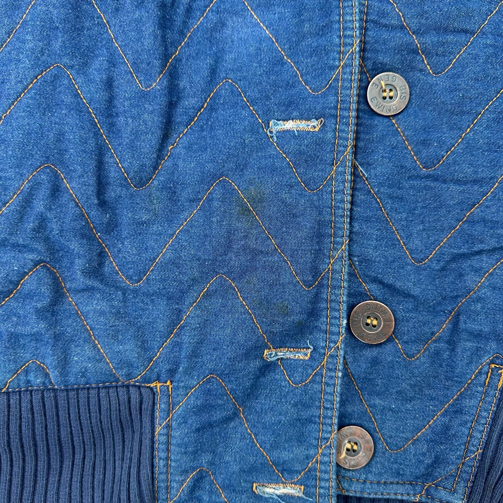 Other VINTAGE LADIES DENIM LONG JACKET Size L / US 10 / IT 46 - 6 Thumbnail