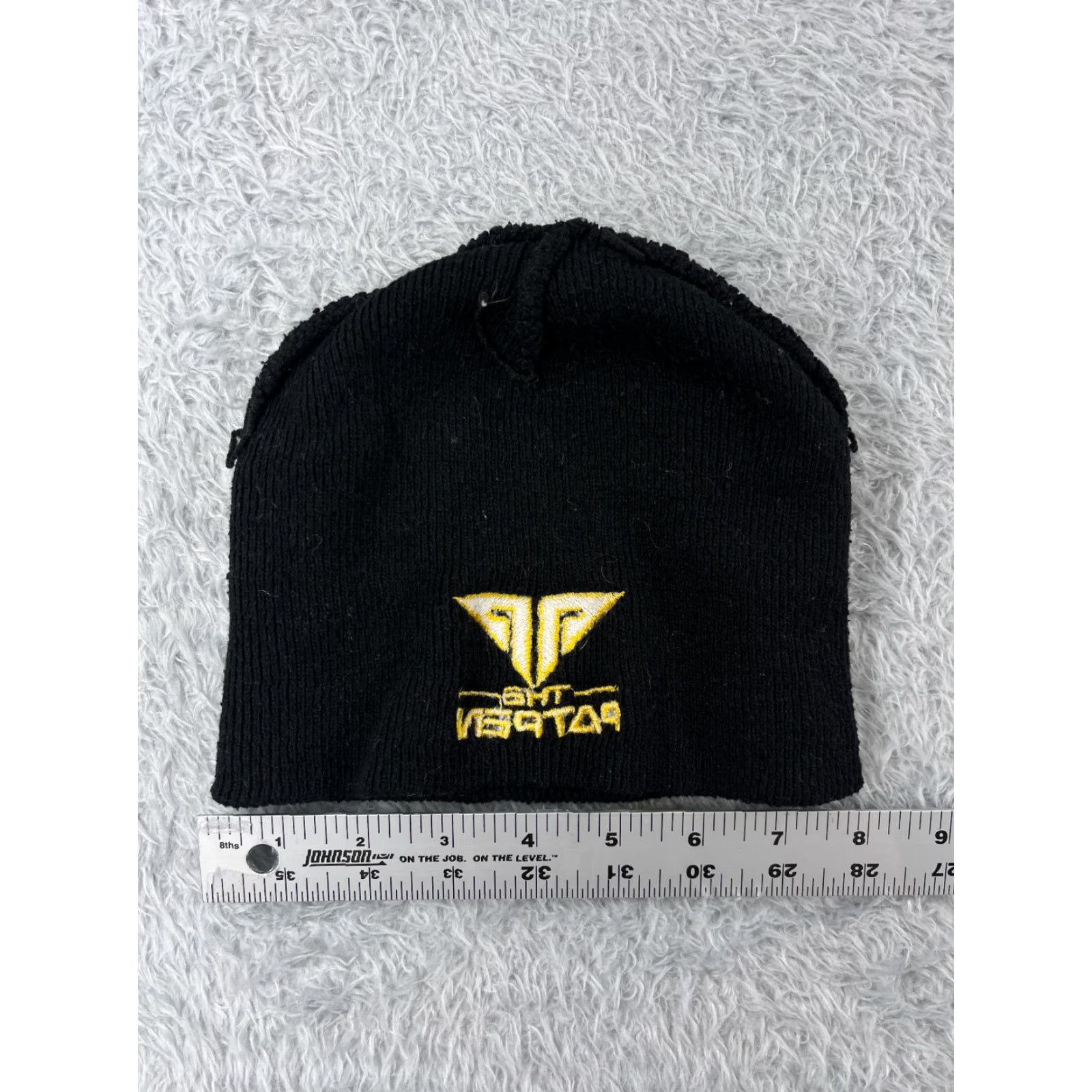 Vintage PatPen Beanie Toque Adult One Size Black Yellow Knit 100% Acrylic Cannabis Size ONE SIZE - 5 Thumbnail