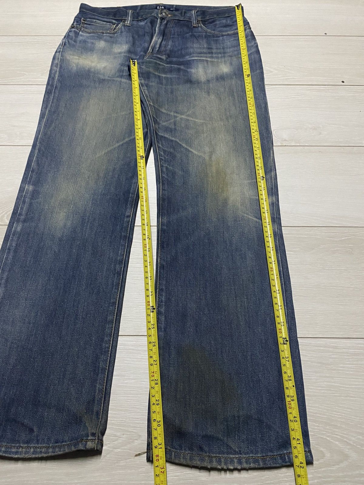 Gap × Yeezy Vintage Gap Denim Distressed Slim Jeans Size US 35 - 12 Thumbnail