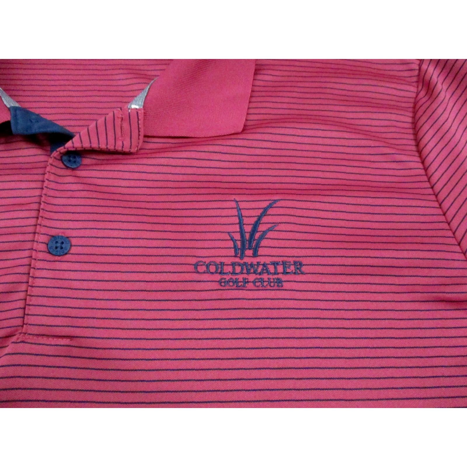 Adidas Adidas Polo Shirt Mens XL Red Striped Coldwater Golf Club Golf Performance Polo Shirt Size US XL / EU 56 / 4 - 4 Thumbnail