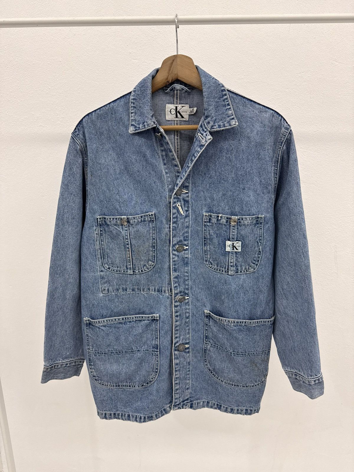 Calvin Klein 1990s Calvin Klein Chore Denim Jacket Retro/Classic Style Size US L / EU 52-54 / 3 - 1 Thumbnail